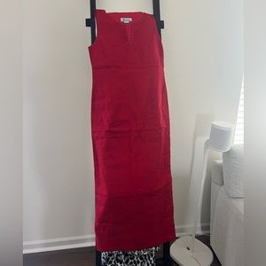 Red linen dress NWOT